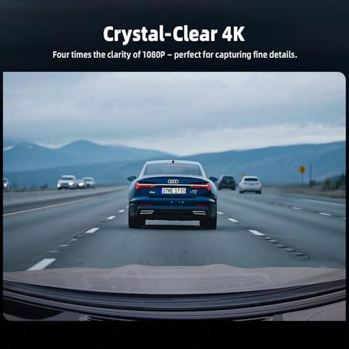 ONESTOPGUARD 4K Dash Cam for Ford F150/F250/F350 2018-2026,OEM Style Dash Camera for Cars,Night Vision with HDR, Loop Recording, G-Sensor, App Control,128GB Card — view 6