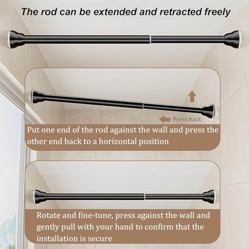 Tringle de douche petite taille pour cuisine et chambre, aménagement modulable - 7