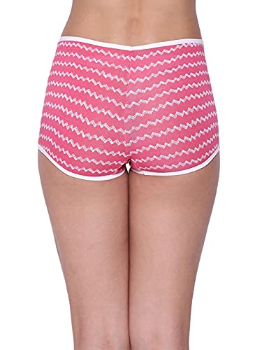 Image of Clovia Women's Cotton Mid Waist Chevron Print Boyshorts