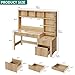 YITAHOME Computer Desk with Hutch and Drawers, 55