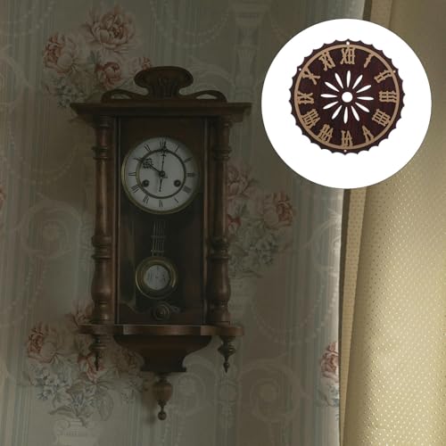 Esfera de plástico para reloj de cuco marrón BETOOKY piezas de repuesto para reparación vintage 8