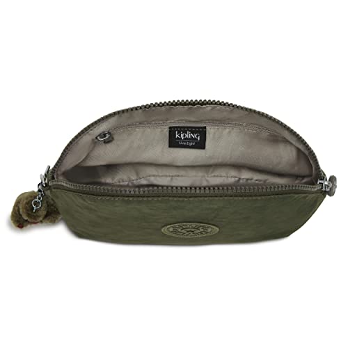 Kipling Womens Women's Zadok Pouch, Lightweight, Organize Accessories, Slip Compartments, Top Zip Closure, Nylon Pouch, Jaded Green Tonal, 8 L X 6.38 H 3.75 D Us #TOP2
