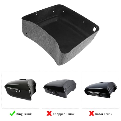TCMT King Trunk Insert Carpet Liner para Harley 2014-2025 FLT FLHT FLHTCU FLHRC Road King Road Glide Street Glide Electra Glide Pack miniatura 3