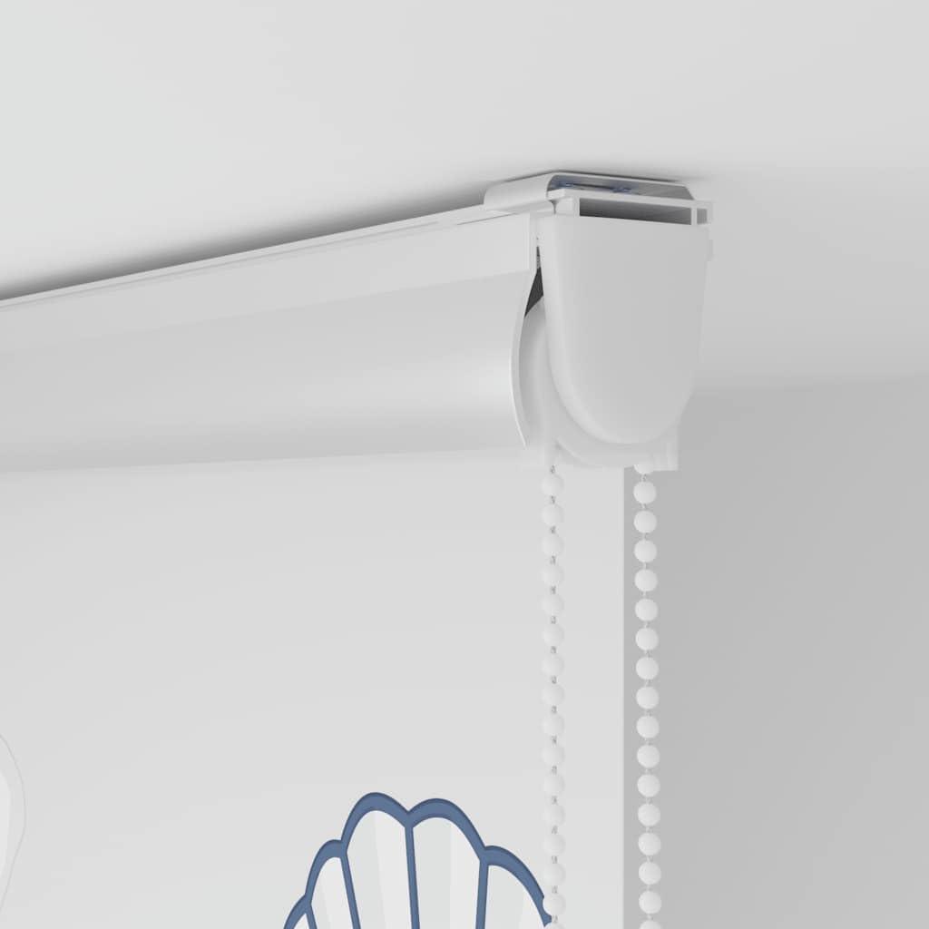 Duschrollo Kassette PEVA 146 cm | Installation an Decke oder Wand, Rollmechanismus, höhenverstellbar, Kindersicherung