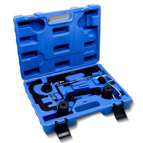 CCLIFE Juego de herramientas de ajuste de motor con bloqueo de eje de levas y herramienta de bloqueo de árbol de levas con pasador tensor de cadena – compatible con modelos BMW N47 N57 N47S N57S Serie