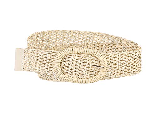 Allegra K Womens Skinny Waist Belts Braided Woven Belts For Dress Metal Buckle 58-84Cm/22.83-33.07" Beige #TOP11