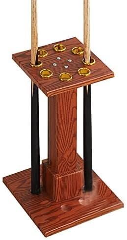 Elegant Wooden Pool Cue Rack - 12-Hole Floor Stand with Easy Assembly, Multifunctional Storage for Billiard Cues, Fishing Rods & More (Redwood, Type 2)