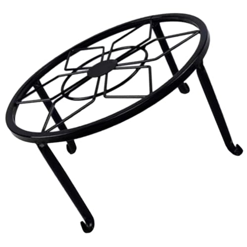 Homoyoyo Soporte para Plantas de Hierro Sola Capa, Soporte Metálico Negro de 28 CM para Macetas en Escritorio, Balcón y Sala de Estar
