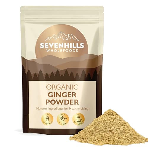 Sevenhills Wholefoods Organic Ginger Powder 400g | 100% Pure & Natural | Ideal for Drinking Cooking and Baking | GMO-Free | Gluten-Free