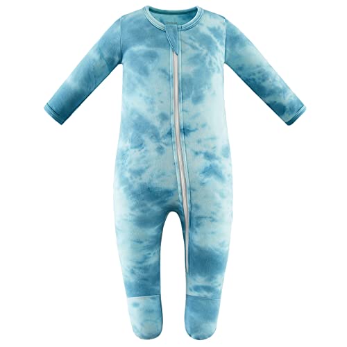 Image of Owlivia Organic Cotton Baby Pajamas, Boys Girls Zip Front Sleep 'N Play Pjs, Footed Sleeper, Long Sleeve