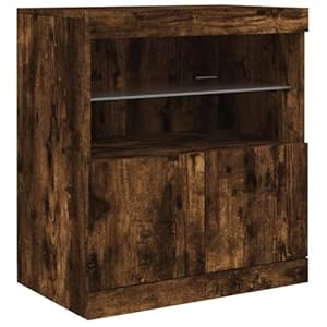 vidaXL Sideboard 836655 Räuchereiche mit LED