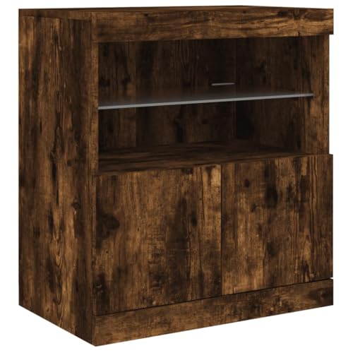 vidaXL Sideboard 836655 Räuchereiche mit LED