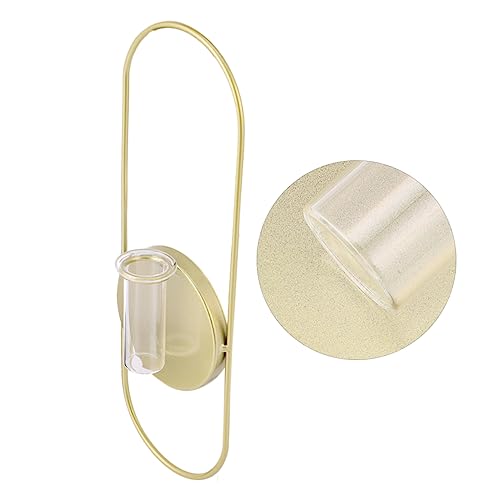 FUNOMOCYA Oval Wall Candlestick Wall Hanging Sconce Gold Candle Holders Rustic Decor Easy Assembly