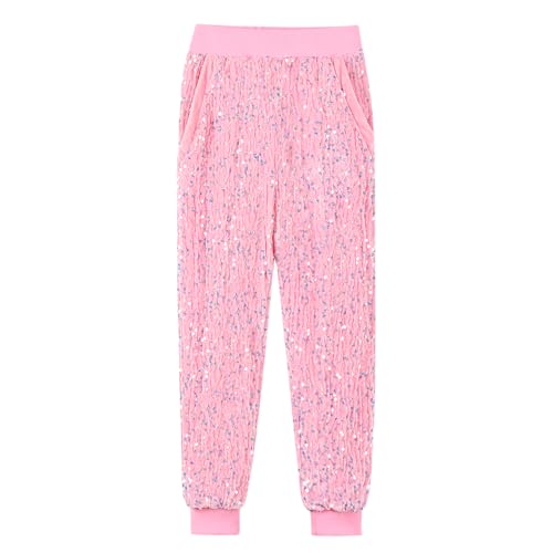 Image of WELAKEN Sequin Casual Pants for Girls with Lining Kids & Little Girl's Sparkling Trousers