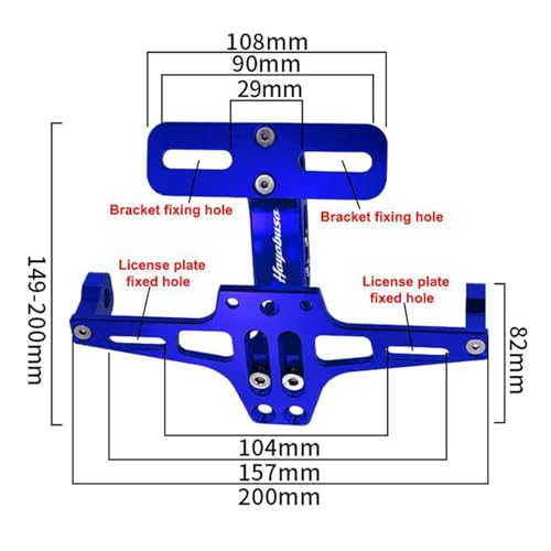 Support de plaque moto réglable pour éliminer la bavette Hayabusa - 3