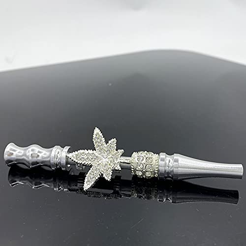 Shisha Shisha mit Strasssteinen aus Ahornblatt-Design, stumpfer Halter, Hookah Mundstück Zigarettenhalter für Männer…