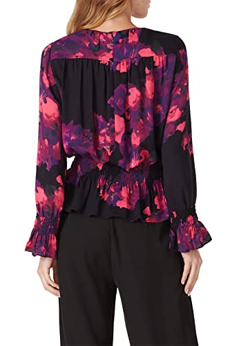 Image of Victor Alfaro Collective Rent The Runway Pre-Loved Painted Floral Peplum Top