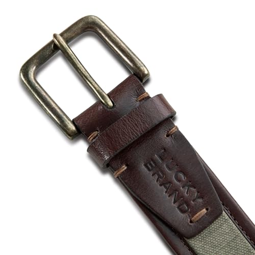 Image of Lucky Brand Men's Jeans Leather Belt| Classic| Casual| Dress| Everyday| American Heritage| Genuine Leather| Metal Buckle