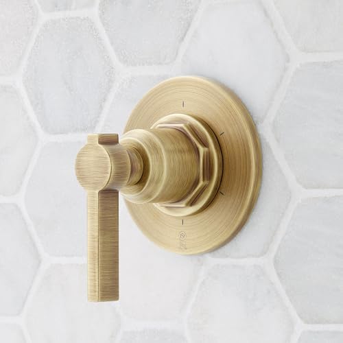 Signature Hardware 948901-LV Greyfield 6 Function Diverter Valve Trim - Less Valve - Aged Brass