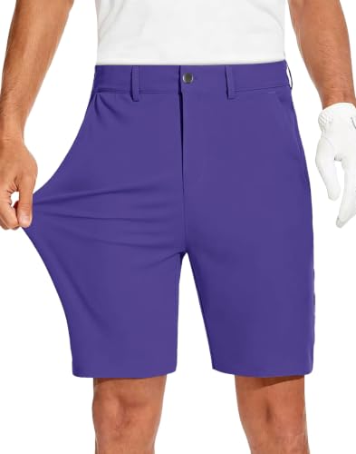 JWM Mens 9 Stretch Golf Dress Hybrid Shorts Quick Dry with 5 Pockets