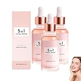 5-in-1 Gesichtsserum mit Vitamin C – Anti-Aging-Serum für einen strahlenden Teint, nährend und feuchtigkeitsspendend, verbessert die Hautelastizität und sorgt für einen ebenmäßigen Hautton (3pcs)