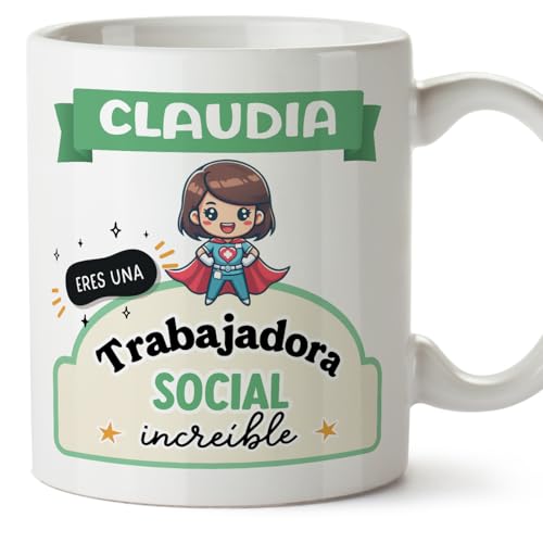 MUGFFINS Tazas Personalizadas para TRABAJADORA SOCIAL mujer - En