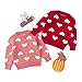 Simplee kids Baby Girls' Valentine's Sweater Red Pullover Coat Cotton Sweater Patterns to Knit Heart for Autumn Fall and Winter 12-18 Months