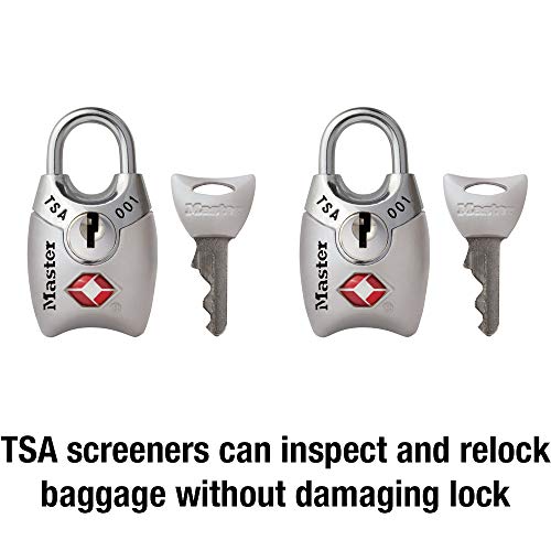 Master Lock 4689T Zamek zatwierdzony przez TSA, kolory mogą się różnić, 2 sztuki w opakowaniu