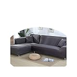 Elibone Grey Color Tight Wrap Sofa Cover Elastic Needs Order 2 Pieces Sofa Cover If L-Style Sectional Corner Sofa capa de Sofa,Grey,4-Seater 235-300cm