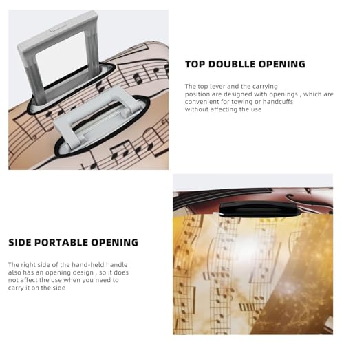 Travel Luggage Cover for Suitcase Elastic Suitcase Protector Piano Violin Music Notes Suitcase Covers Washable Suitcase Protective Cover Dust-proof Luggage Covers Fit 18-32 Inch Luggage4