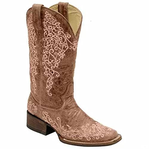 BBOOY Stivale Western da Donna con Stampa