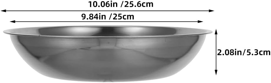 STOBAZA Electronic Scale Tray Stainless Steel Weighing Dish 10.07X10.07X2.08In Food Scale Plate for Jewelry Lab Powder Liquid Accurate Measurement