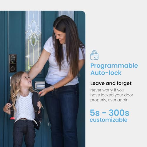 Image of Lockly Secure Pro Bluetooth Smart Door Lock, Keyless Entry with PIN Genie Digital Keypad, 3D Biometric Fingerprint Sensor Front Door Lock Deadbolt, Voice Control & Auto Lock - Deadbolt Edition