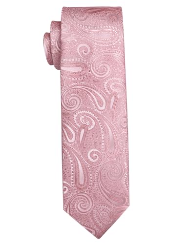 Image of YourTies Paisley Men's Necktie Woven Silk Floral Ties for Men Designer Formal Business Party Wedding