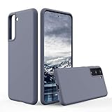 SURPHY Funda Compatible con Samsung Galaxy S21, Carcasa Samsung S21 Silicona Anti Choques con Forro Suave de Microfibra, Funda Case Teléfono Anti-rañazos de para Samsung S21 6.2 Pulgadas, Gris Lavanda