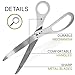 25 Inch White Giant Scissors – Extra Large Ceremonial Cutting Tool with Golden Ribbon for Grand Opening Event Supplies Decorations and Business Celebrations