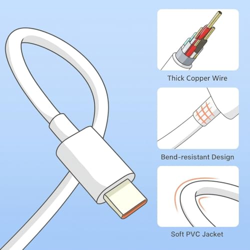 Image of 67W HyperCharge Fast Turbo 6A Charging Data Cable | Type-C USB Cable Compatible with Redmi Note 13 Pro /12 Pro /11 Pro /11S /10 Pro Max, Poco X5 /X4 /X3 Pro,Mi 14 /11, 𝐓𝐔𝐑𝐁𝐎 𝐏𝐎𝐖𝐄𝐑 by 𝐉𝐀𝐀𝐑𝐎