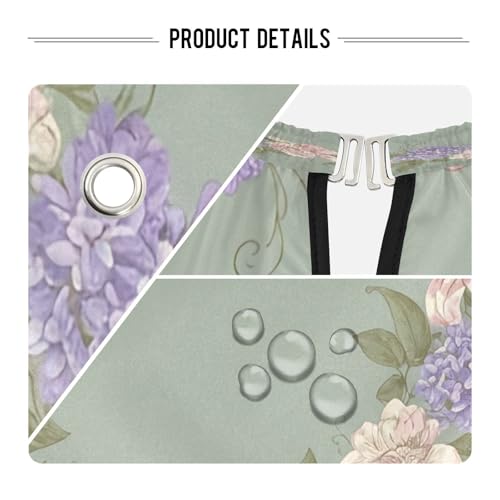 Capa profesional para corte de cabello con estampado floral, impermeable, para barbería y peluquería, con cierre ajustable de broche miniatura 4