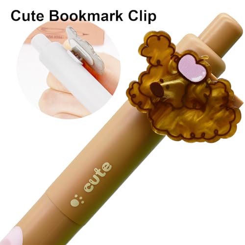 Bolígrafos gel mini con clip perro 0.5 mm pack 8 pcs miniatura 5