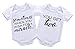 Mini honey Infant Twins Baby Boys Girls Short Sleeve Letter Print Romper Bodysuit Summer Outfit Clothes (0-3 Months, Sometimes)