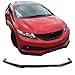 Front Bumper Lip Compatible With 2013-2015 Honda Civic | CS Style Black PU Front Lip Finisher Under Chin Spoiler Add On by IKON MOTORSPORTS | 2014