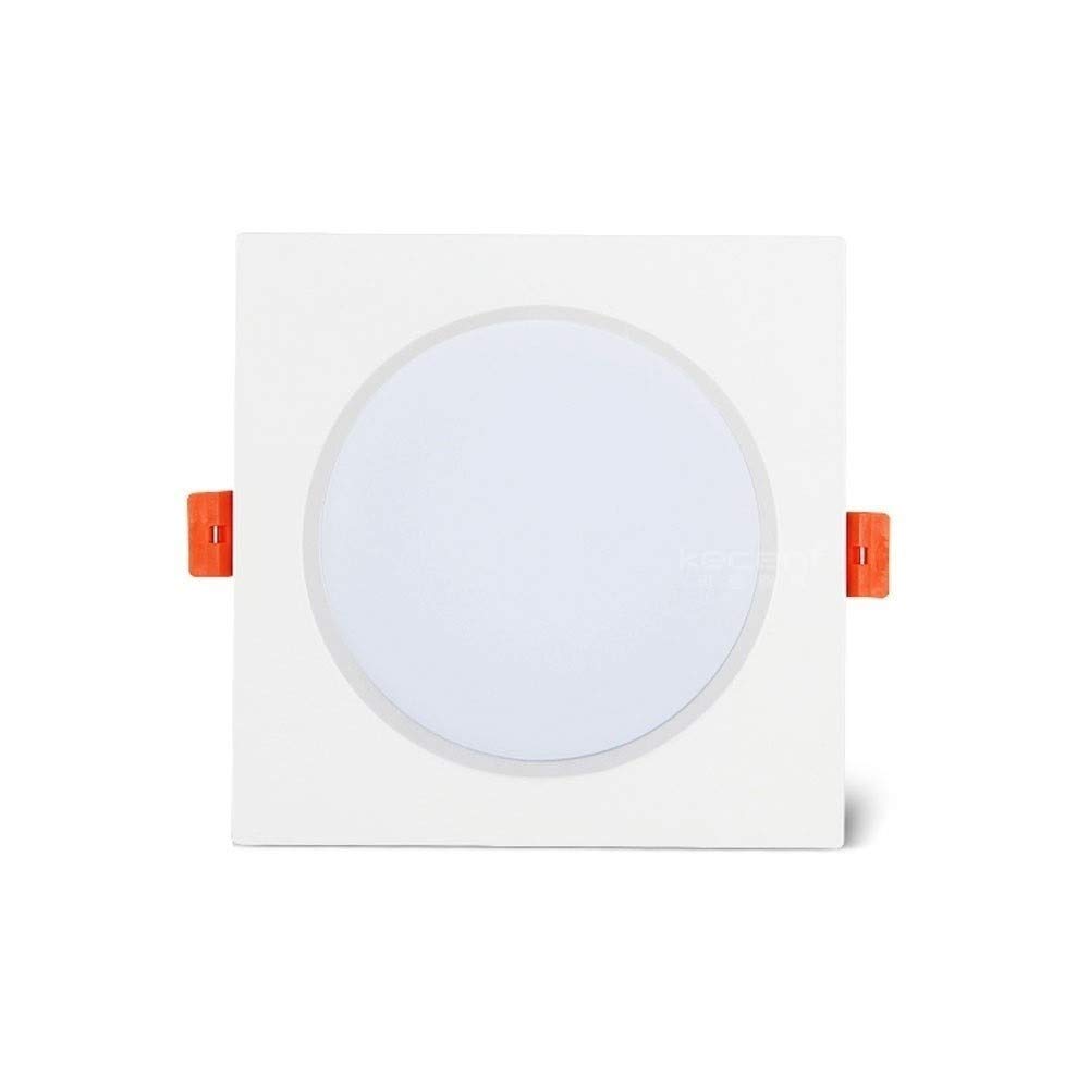 Panel plano ultrafino LED de 18W con luz de día 6000k y estructura cuadrada empotrable 7