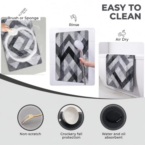 Image of MAXOSHINE Kitchen Mats for Floor Anti Slip Waterproof Feet Comfort Kitchen Runner Floor Mat Standing Desk Mat Floor Mats for Kitchen (120 * 40cm, 60 * 40cm) Set of 2