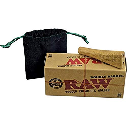 RAW Double Barrel Wooden Cigarette Holder (King Size)