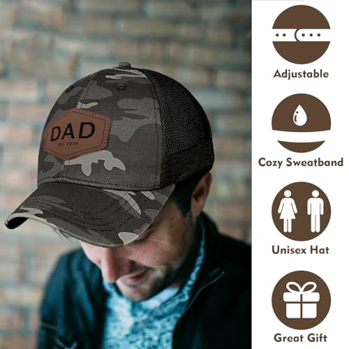 Image of Worlds Best Dad Ever Trucker Hat Fathers Day Birthday Gifts for Father Dad Papa Daddy from Daughter Son Baseball Cap