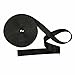 TEAMWILL 2 Roll 11 Yards 1 Inch Wide Black Nylon Heavy Duty Webbing Strap