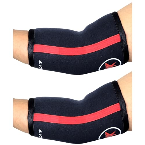 Image of Kobo Power Weight Lifting Elbow Sleeves /Elbow Wraps Bandages 5 mm Neoprene (Imported) (Pair)