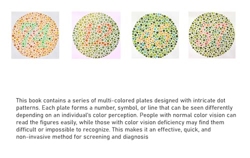 Image of Ishihara Eye Test Chart Book for Color Defieciency & Blindness with 38 Plates MULTICOLOR.. (Premium Quality)