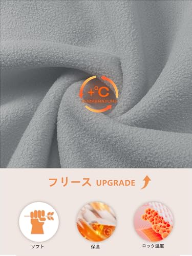 TACVASEN フリースジャケット レディース M ライトグレー