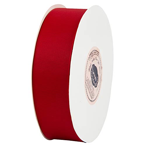 Vatin 1-1/2" Solid Red Grosgrain Ribbon Spool -50 Yards, Great For Sewing, Gift Wrapping, Hair Bows, Flower Arranging, Home Decorating #TOP2
